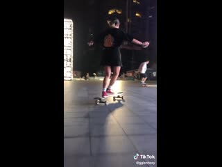 tricks and dances on a longboard (tiktok)